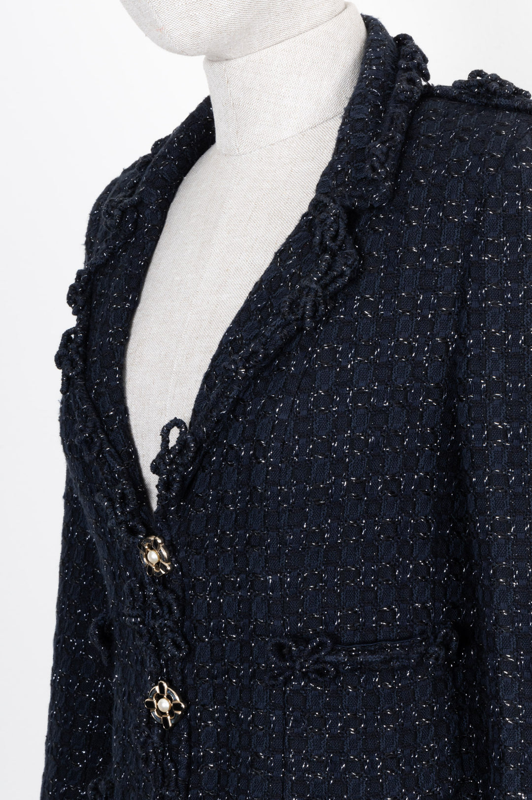 CHANEL Jacket Fantasy Tweed with Gripoix Buttons 07A