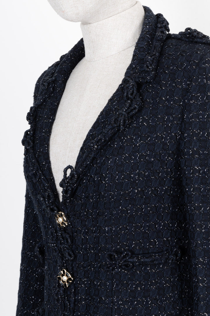CHANEL Jacket Fantasy Tweed with Gripoix Buttons 07A