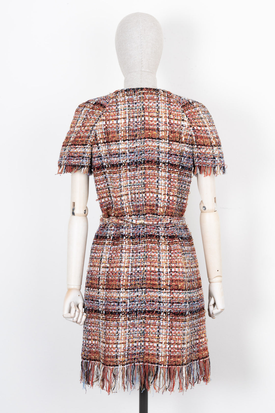 CHANEL Zipper Dress Red White