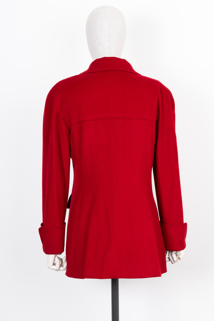CHANEL Jacket Cashmere Red