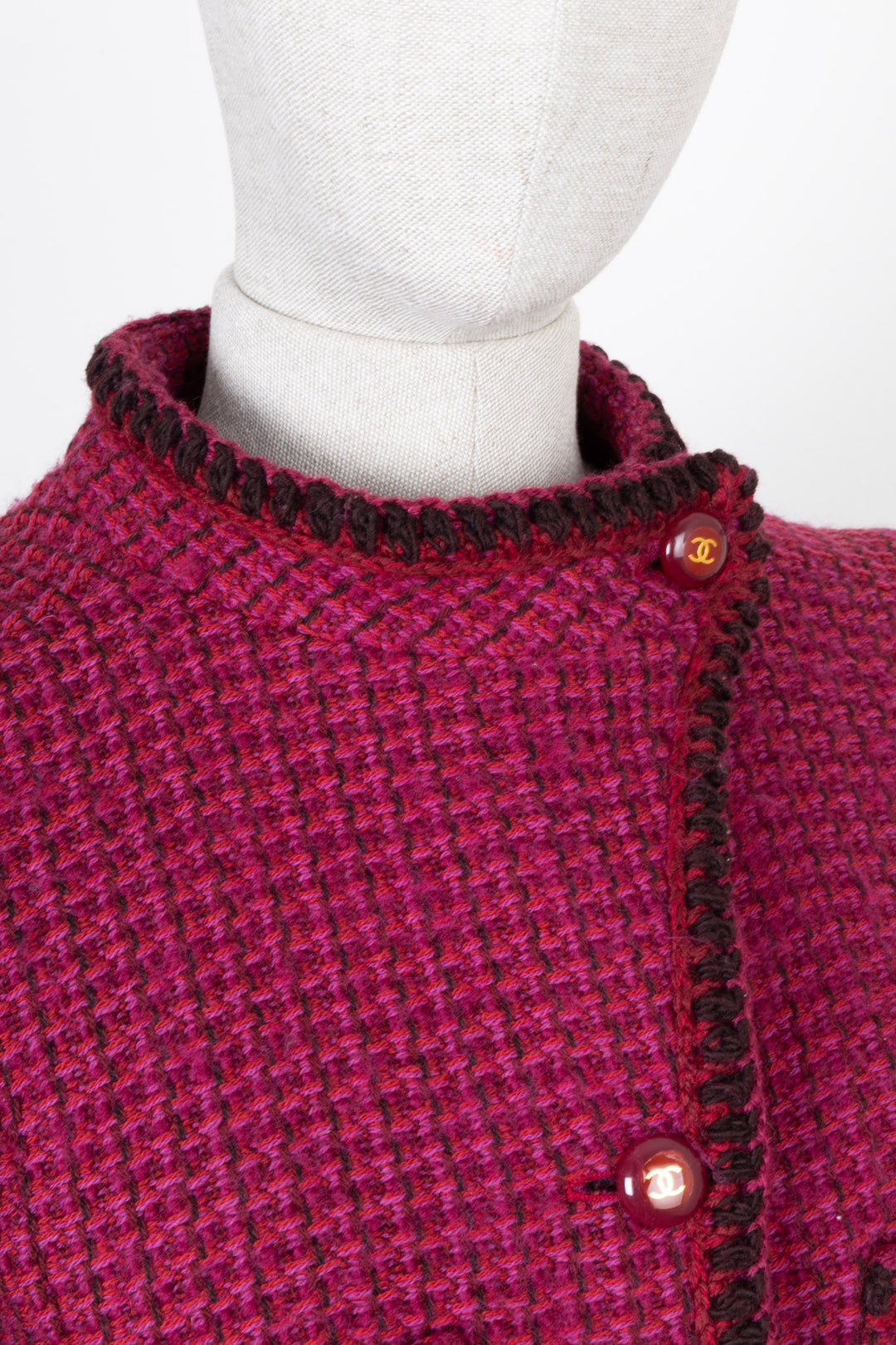 CHANEL Tweed Asymmetric Jacket Purple
