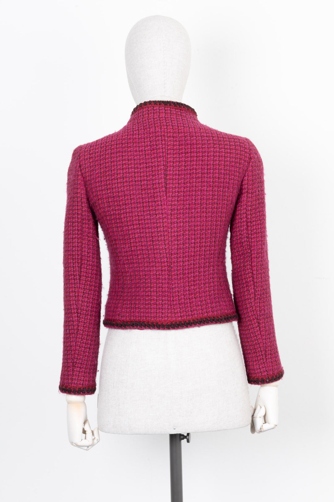 CHANEL Tweed Asymmetric Jacket Purple