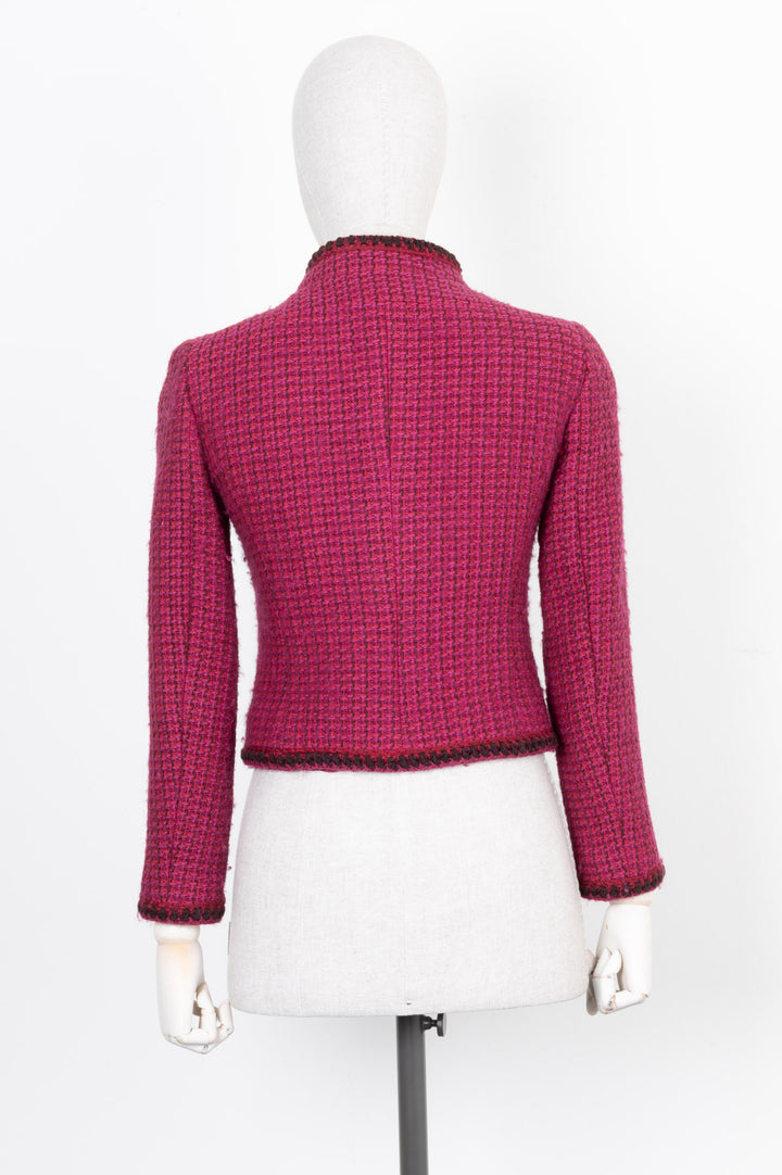 CHANEL Tweed Asymmetric Jacket Purple