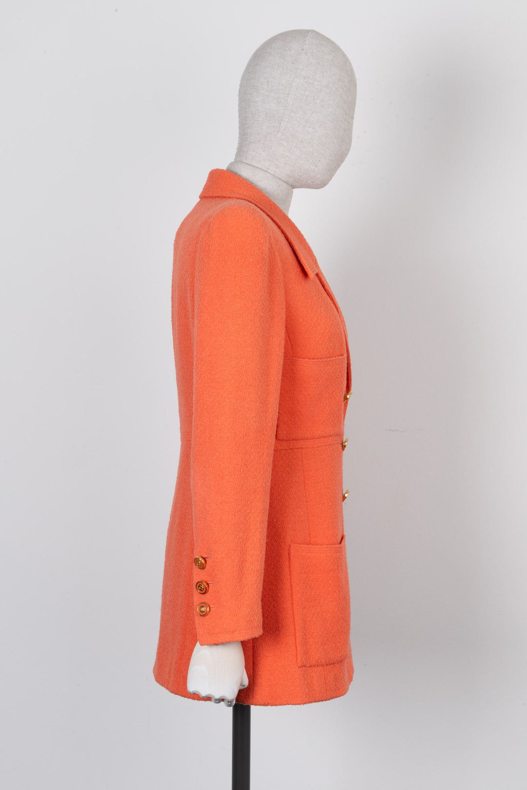 CHANEL Jacket Tweed Coral 96 Cruise