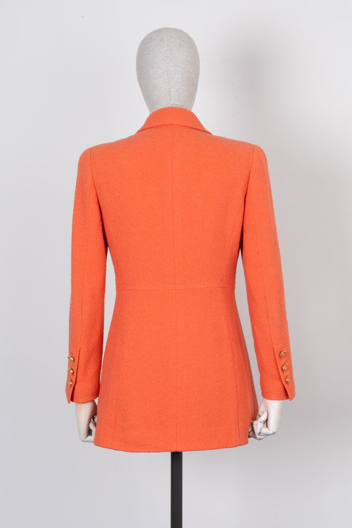 CHANEL Jacket Tweed Coral 96 Cruise