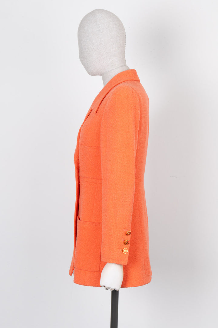 CHANEL Jacket Tweed Coral 96 Cruise