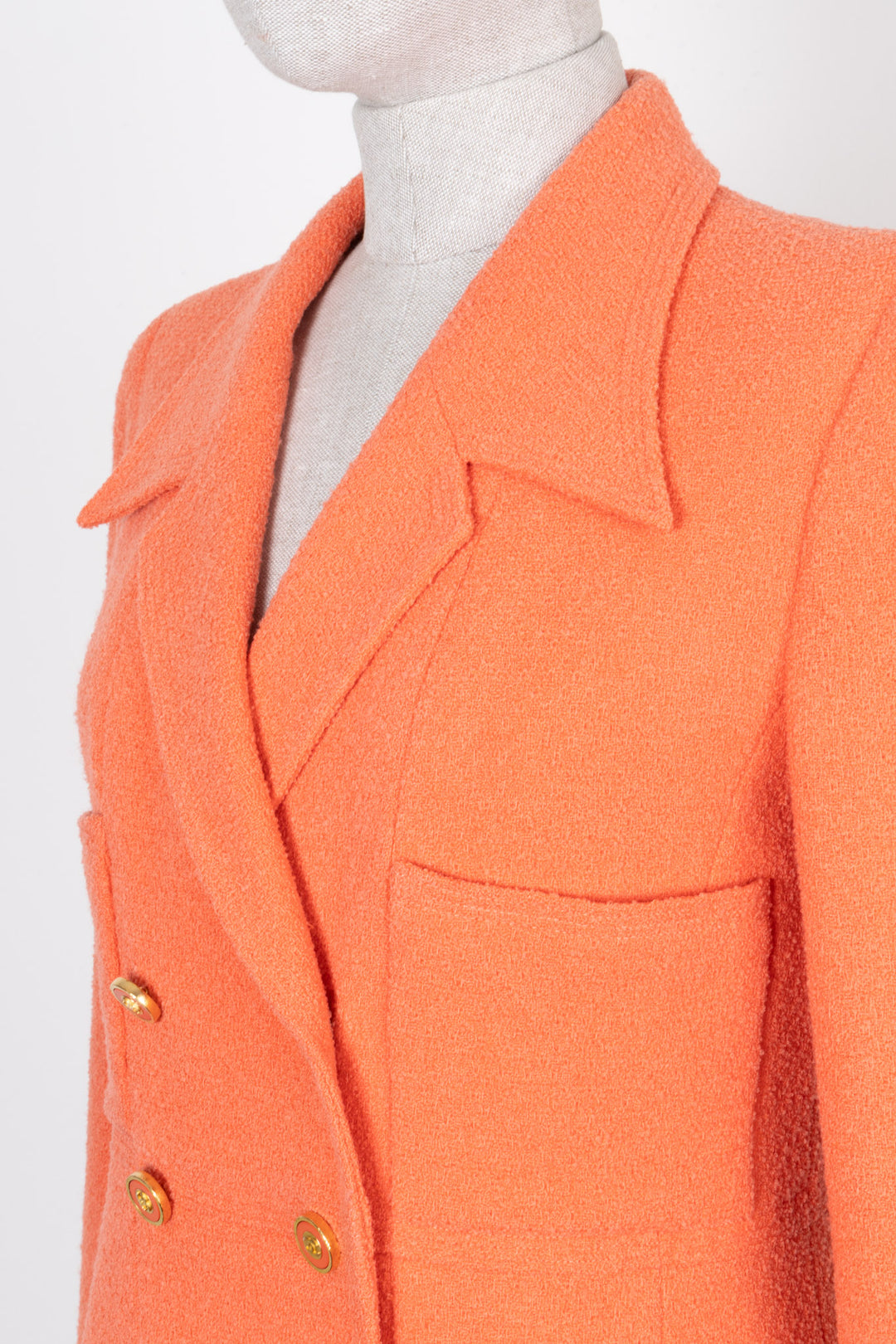 CHANEL Jacket Tweed Coral 96 Cruise