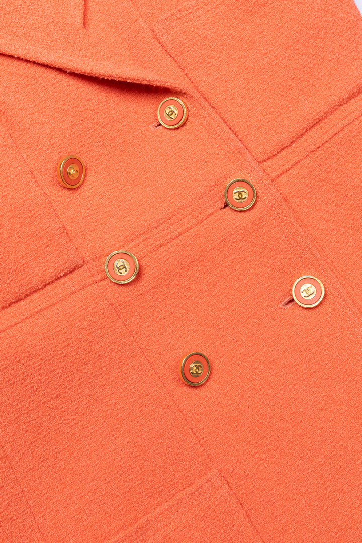 CHANEL Jacket Tweed Coral 96 Cruise