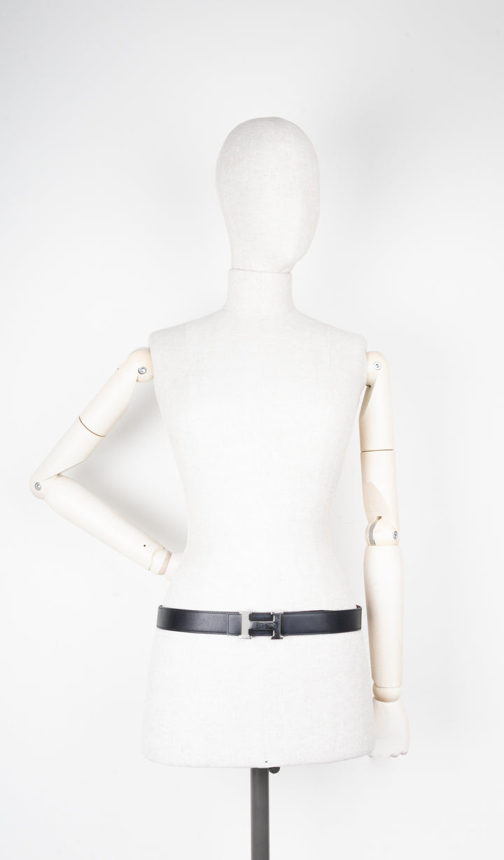 HERMÈS Constance Belt 32 Noir Etoupe