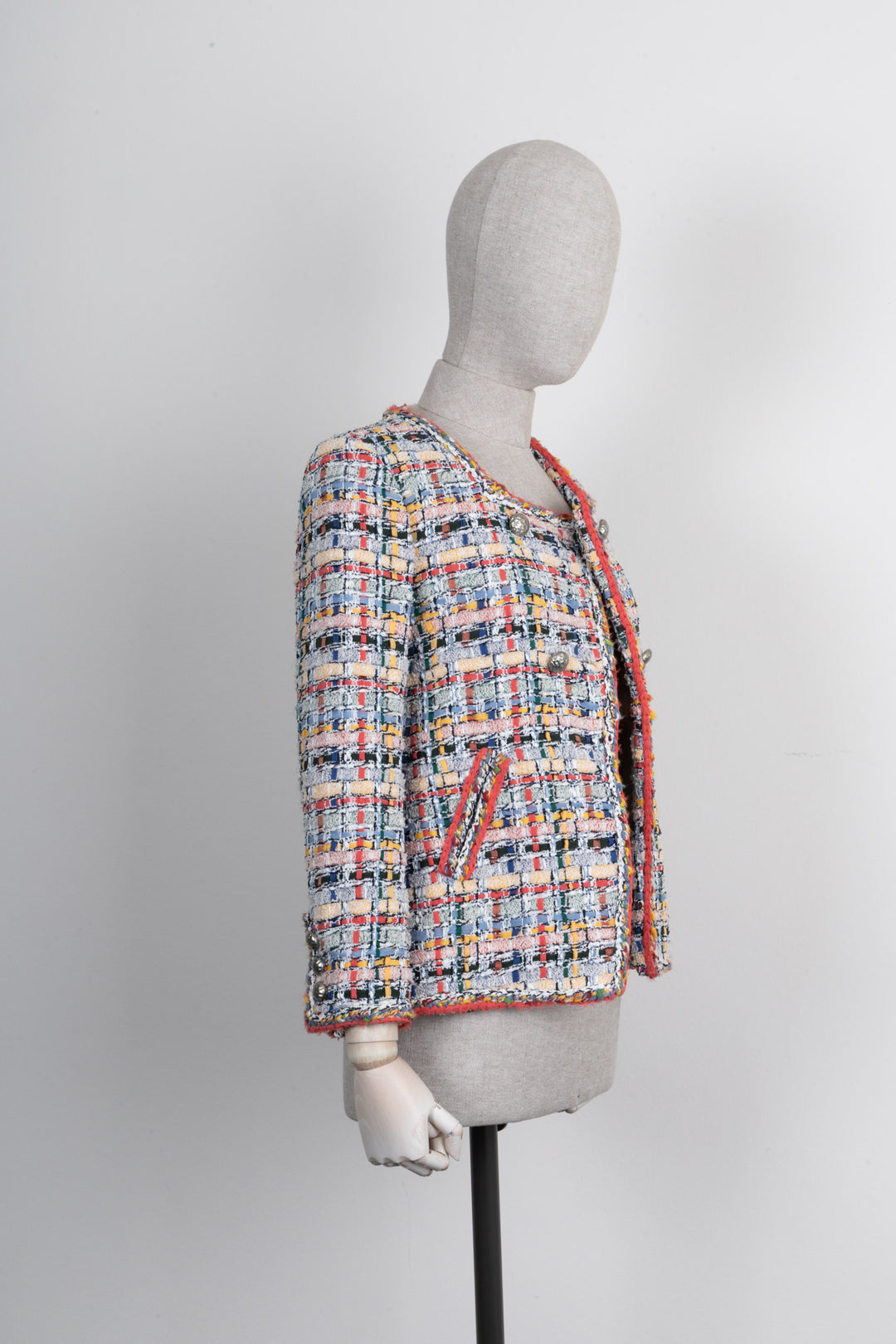 CHANEL 2015 Fantasy Tweed Jacket Multicolor