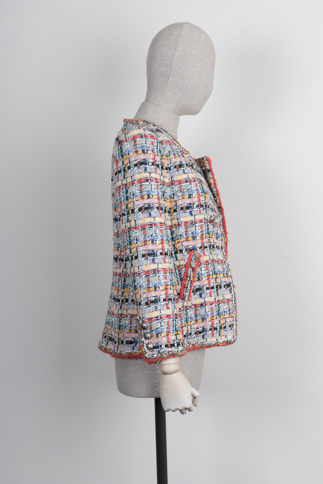 CHANEL 2015 Fantasy Tweed Jacket Multicolor