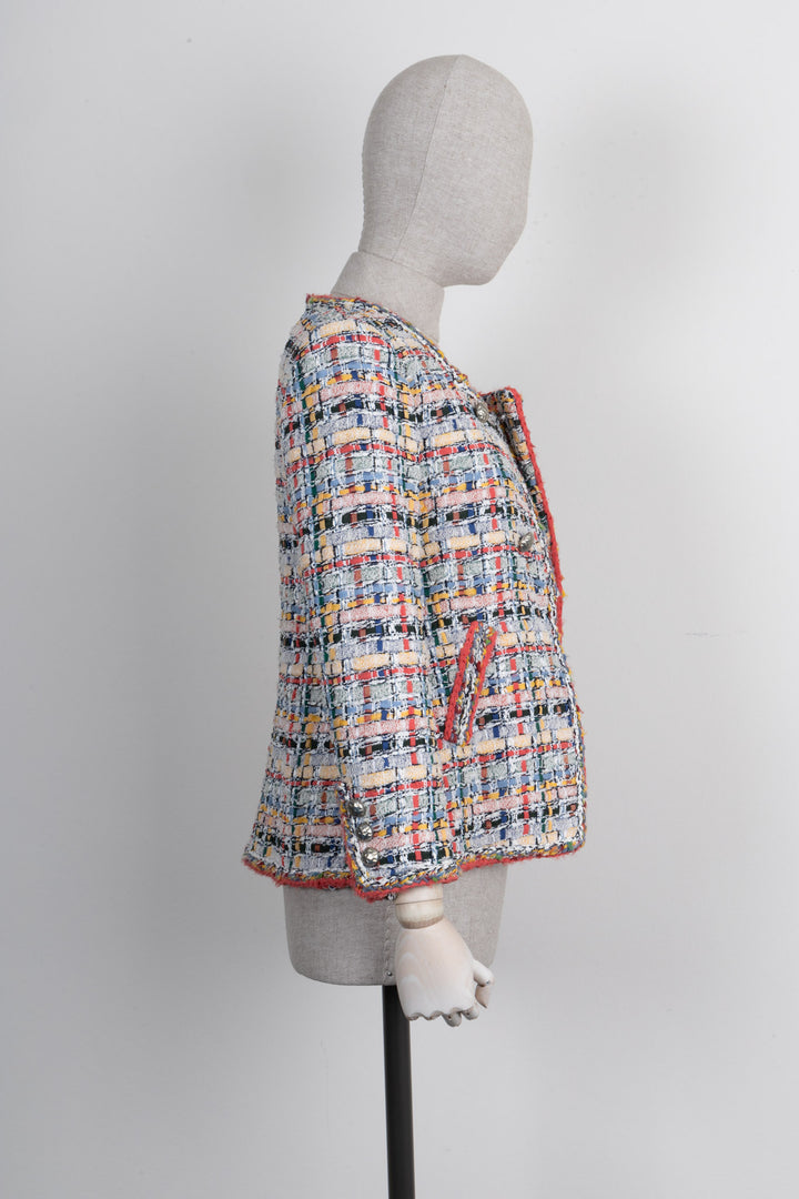 CHANEL 2015 Fantasy Tweed Jacket Multicolor