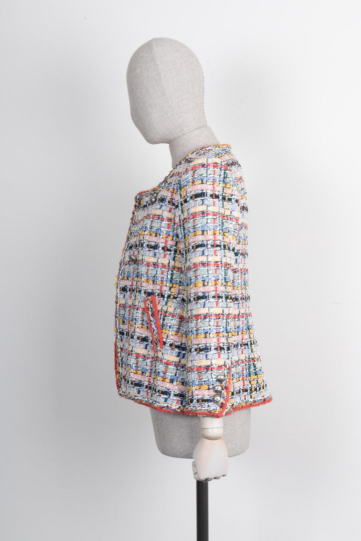 CHANEL 2015 Fantasy Tweed Jacket Multicolor