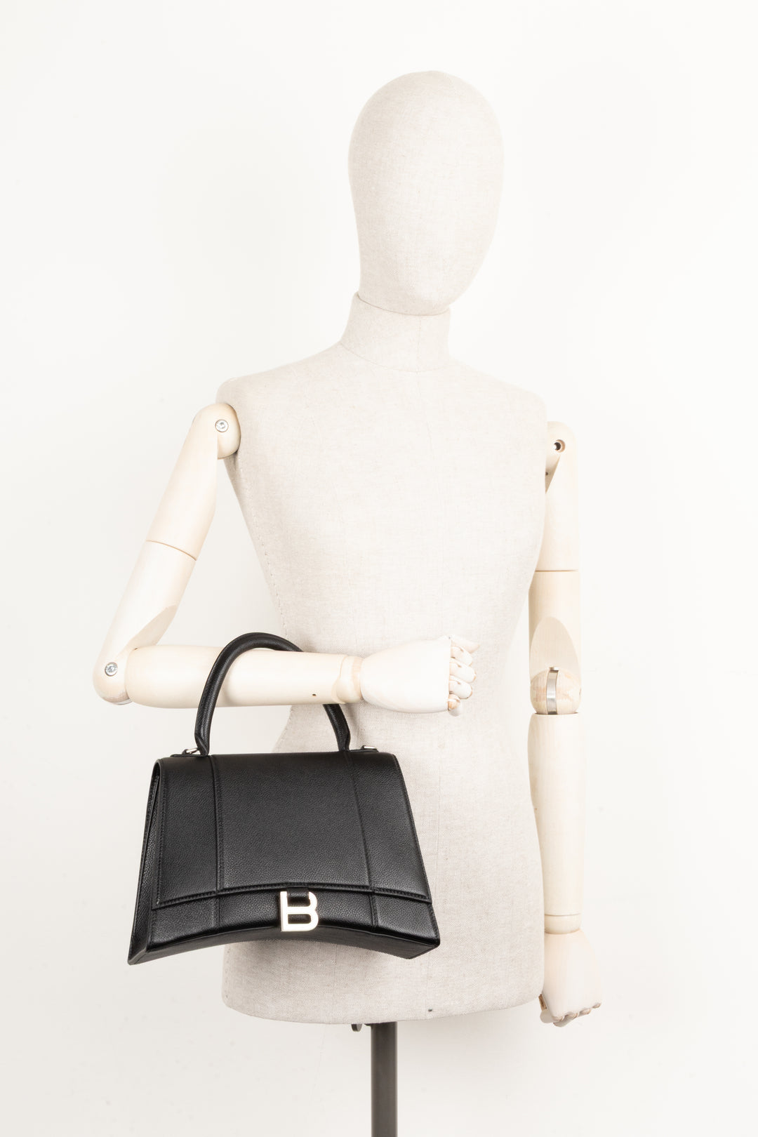 BALENCIAGA Hourglass Medium Crossbody Bag Black