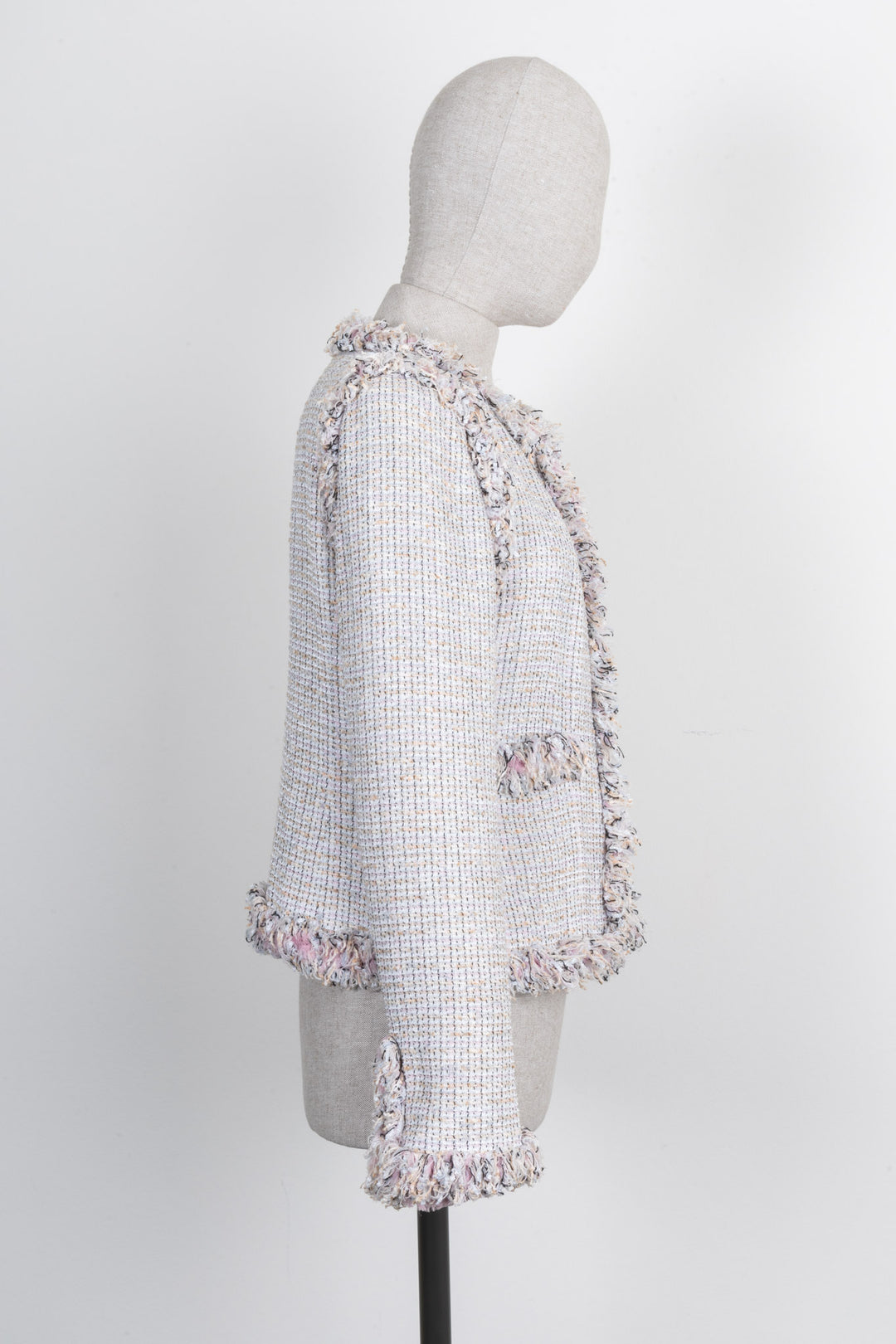 CHANEL 2004 Fringed Tweed Jacket