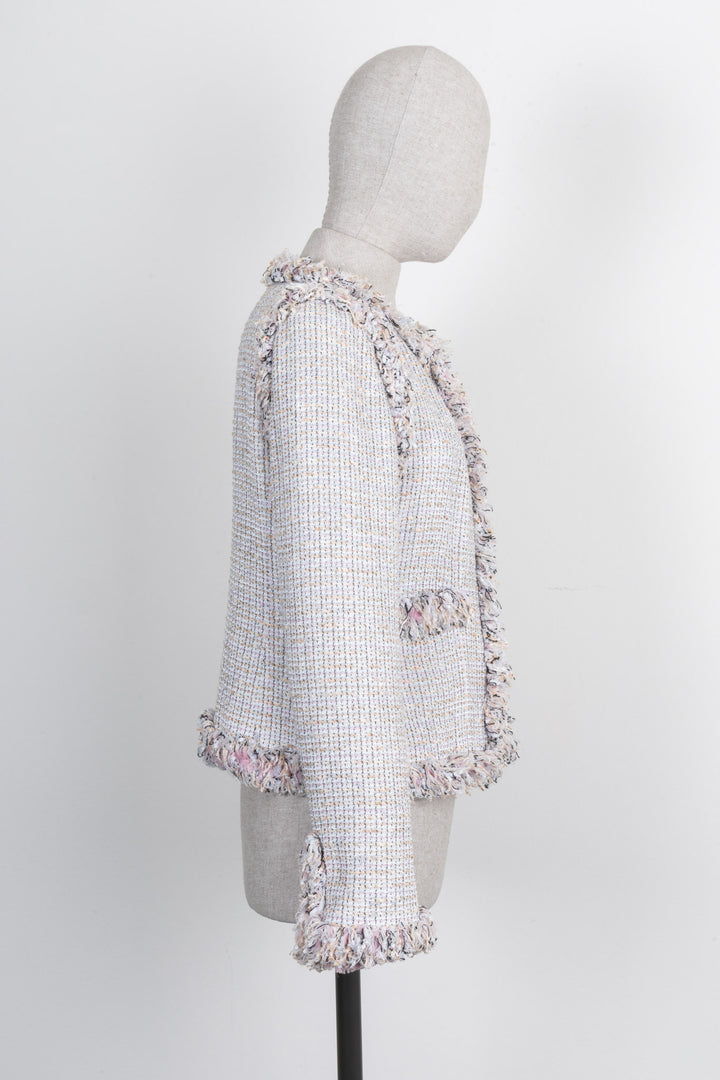CHANEL 2004 Fringed Tweed Jacket
