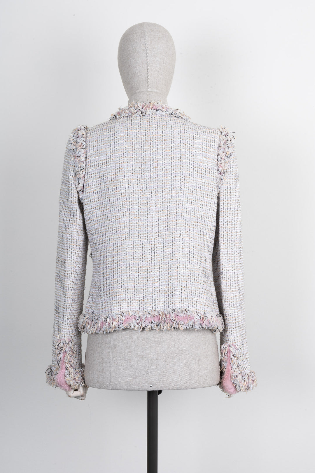 CHANEL 2004 Fringed Tweed Jacket