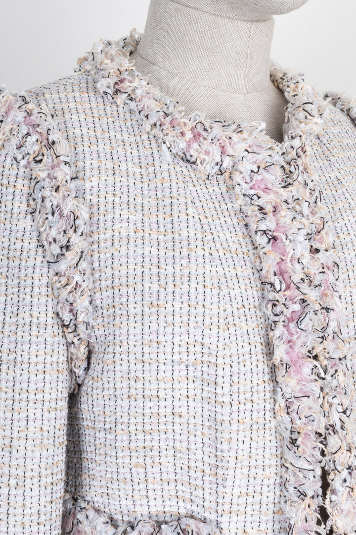 CHANEL 2004 Fringed Tweed Jacket