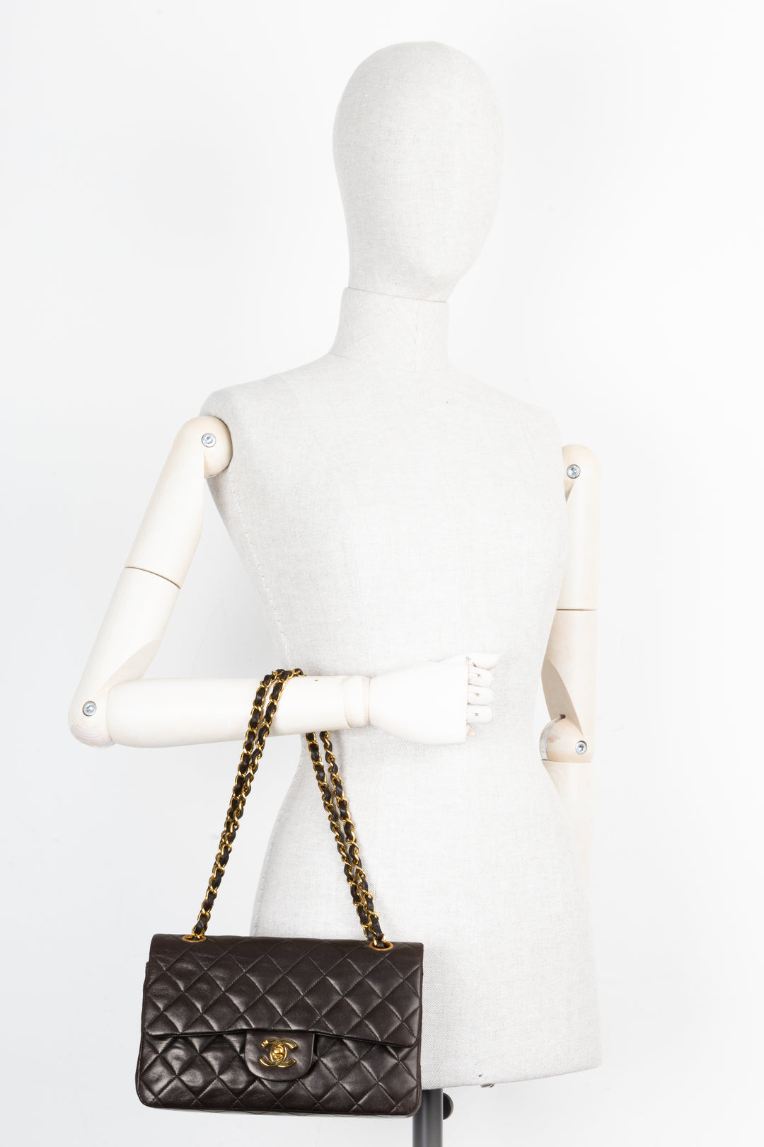 CHANEL Vintage Small Double Flap Bag Black