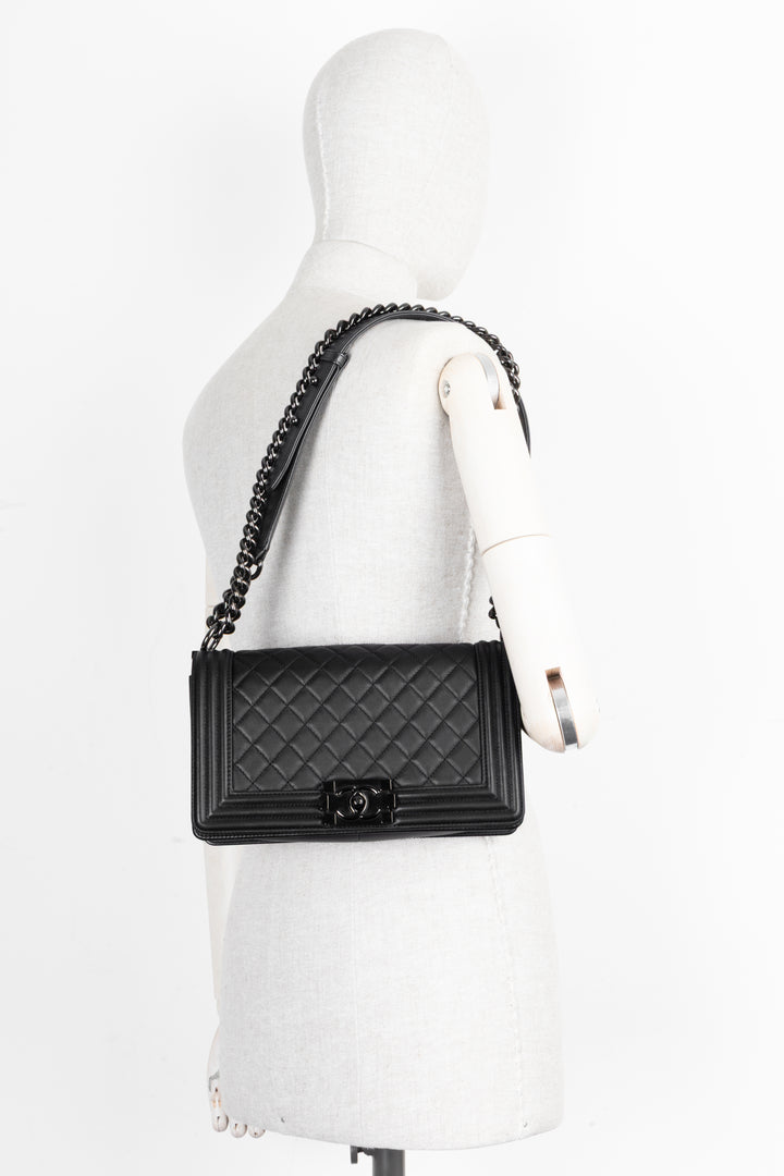 CHANEL Boy Bag So Black