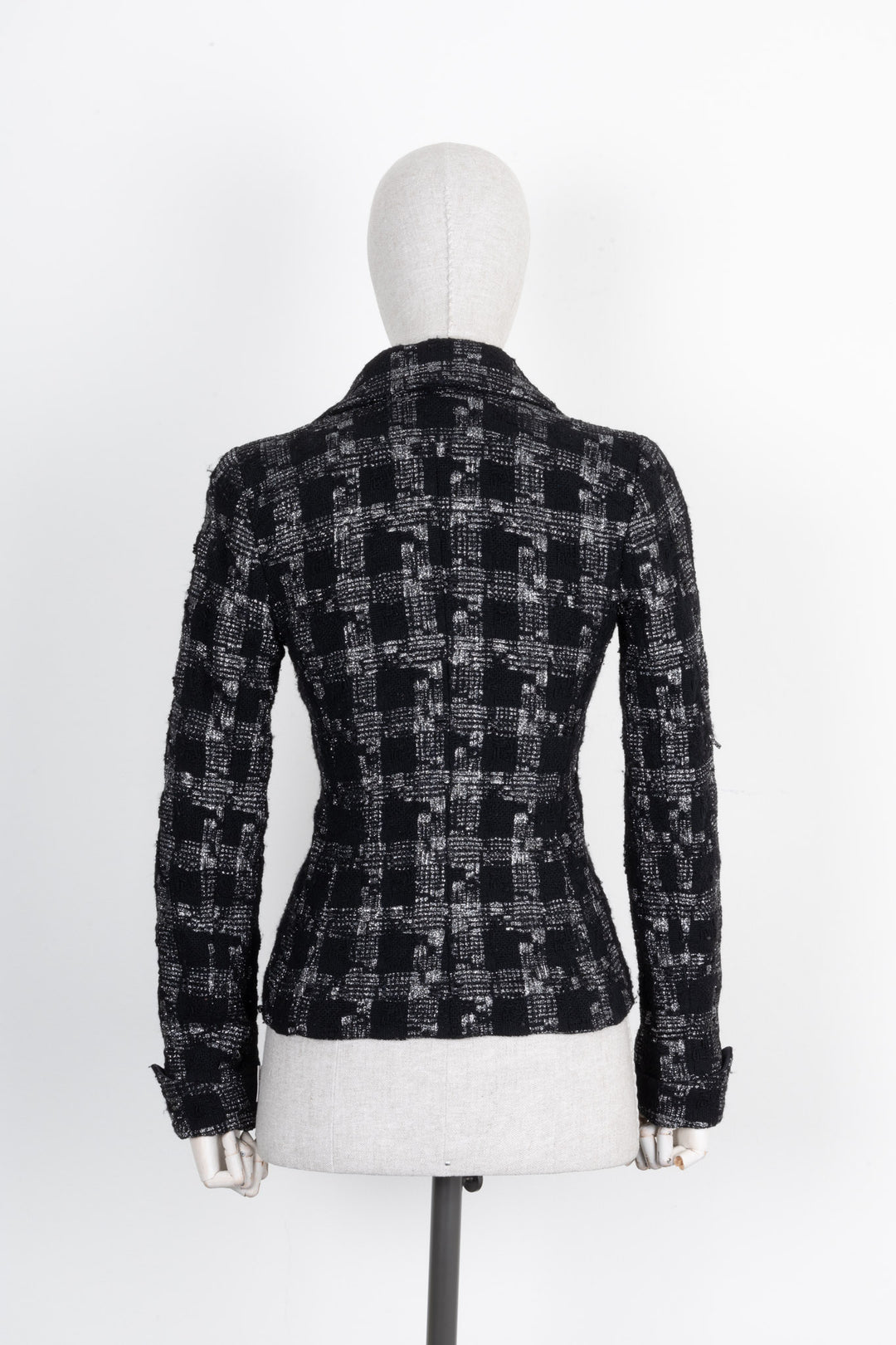 CHANEL Jacket Silver Black