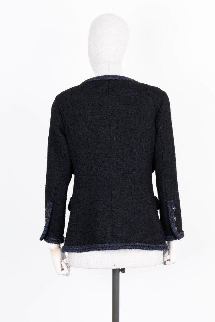 CHANEL Four Pocket Tweed Jacket Black