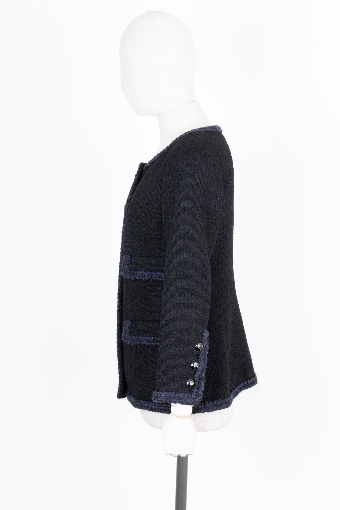 CHANEL Four Pocket Tweed Jacket Black
