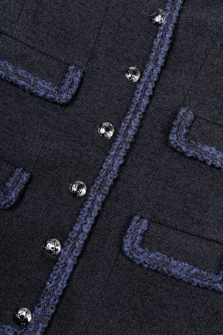 CHANEL Four Pocket Tweed Jacket Black