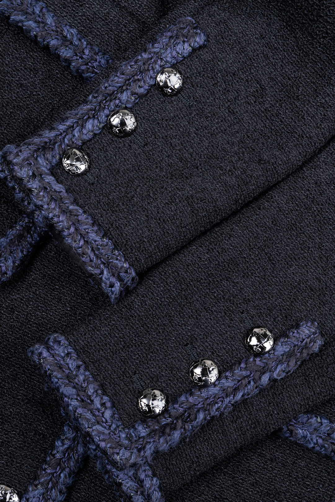 CHANEL Four Pocket Tweed Jacket Black