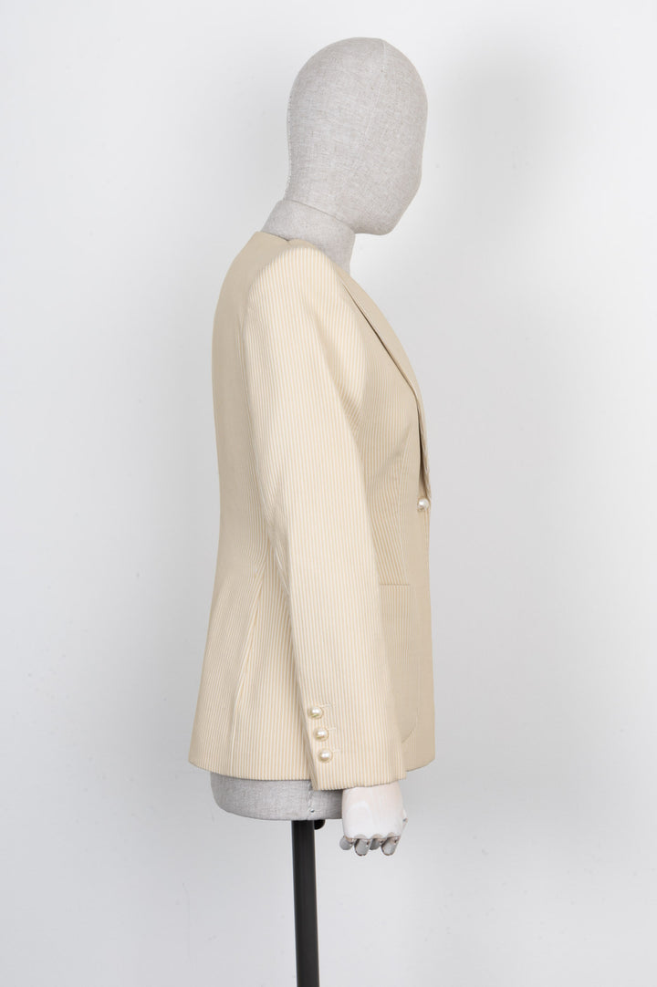CHANEL Jacket Striped Beige 01P