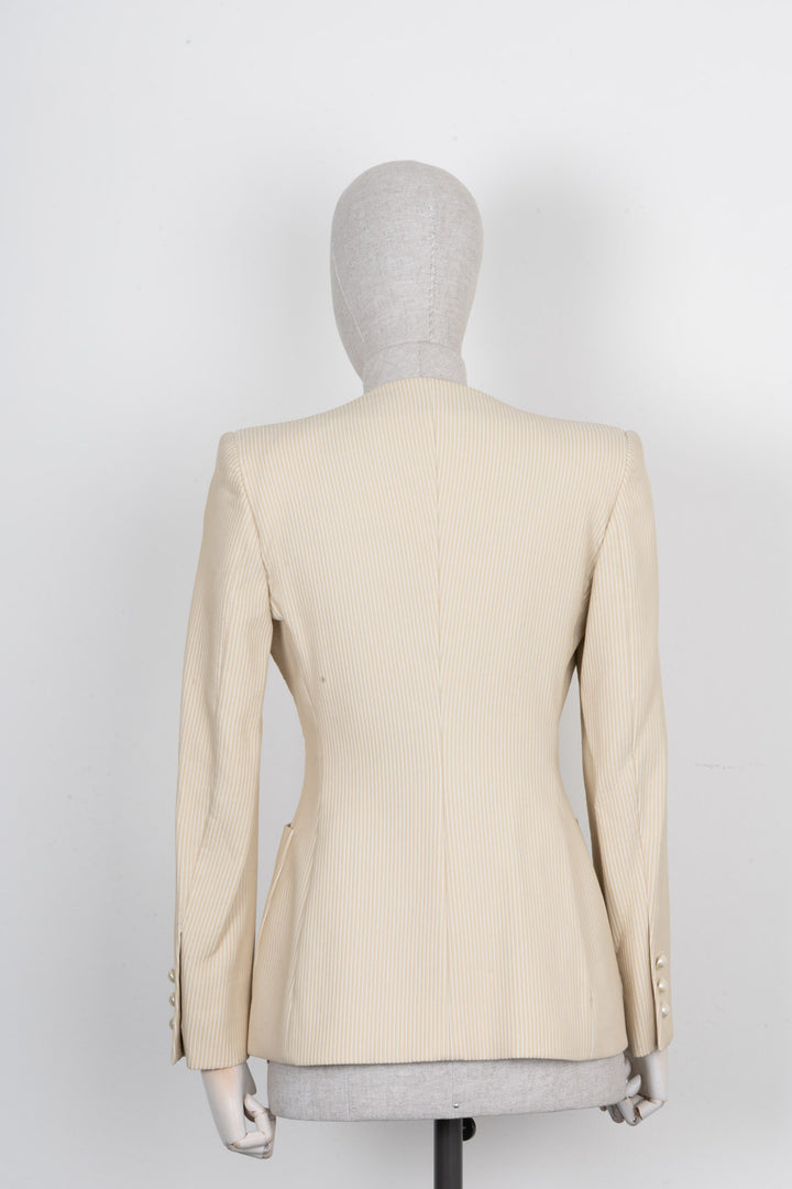 CHANEL Jacket Striped Beige 01P