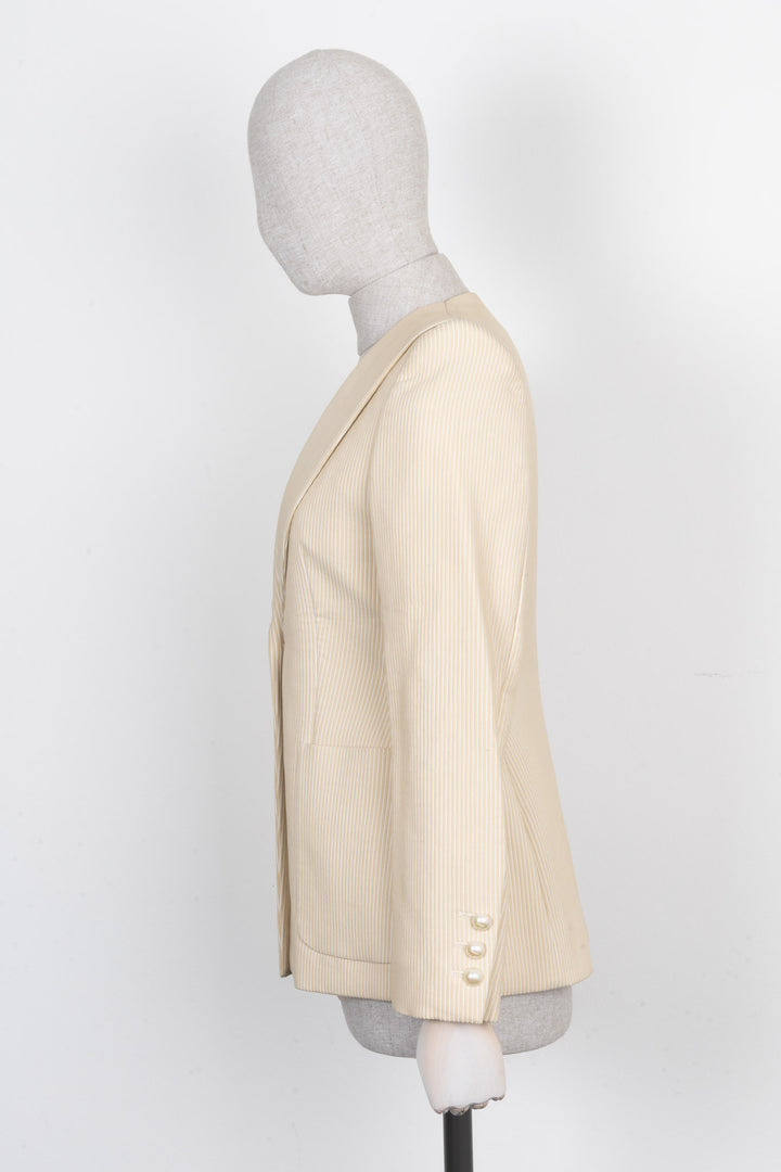 CHANEL Jacket Striped Beige 01P