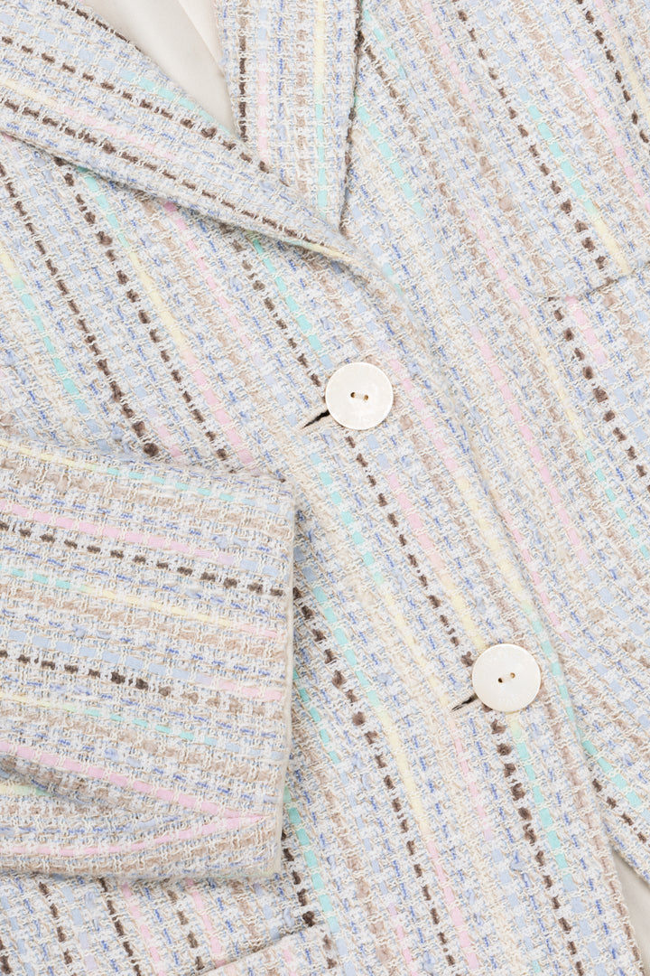 CHANEL Jacket Tweed Striped Multicolor 00C