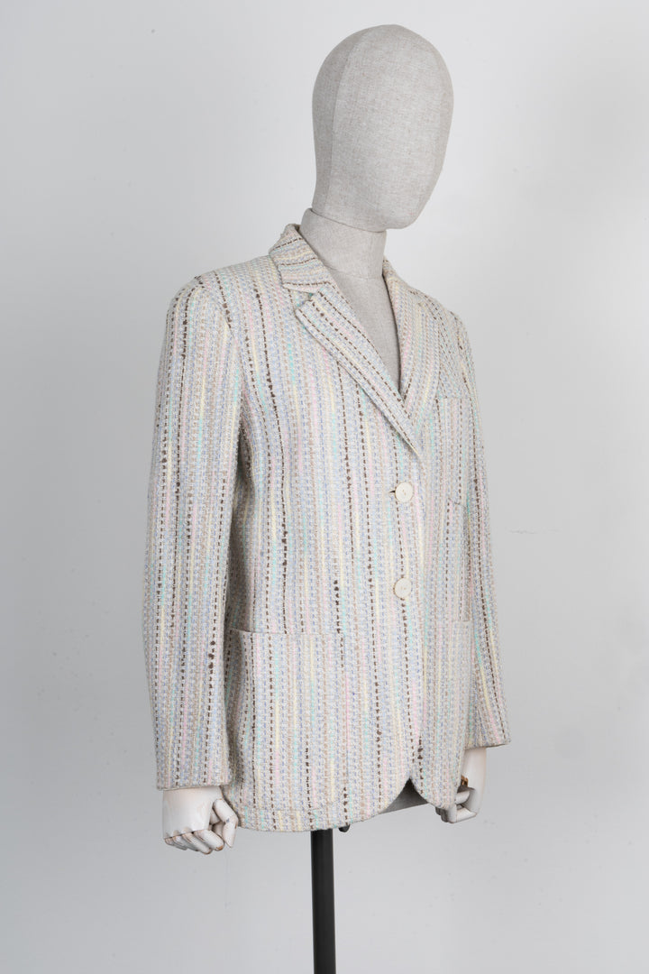 CHANEL Jacket Tweed Striped Multicolor 00C