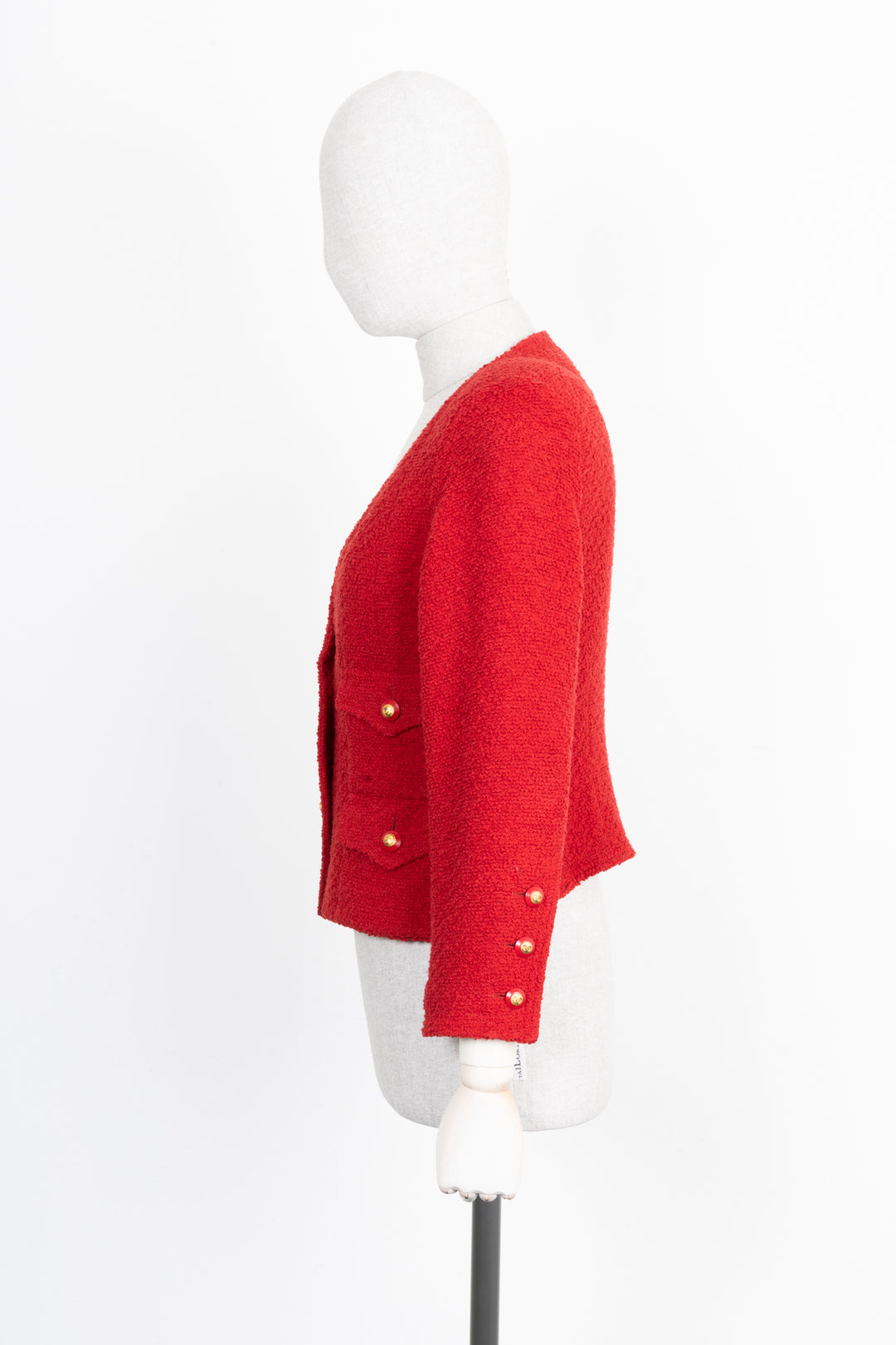 CHANEL Tweed Jacket Red