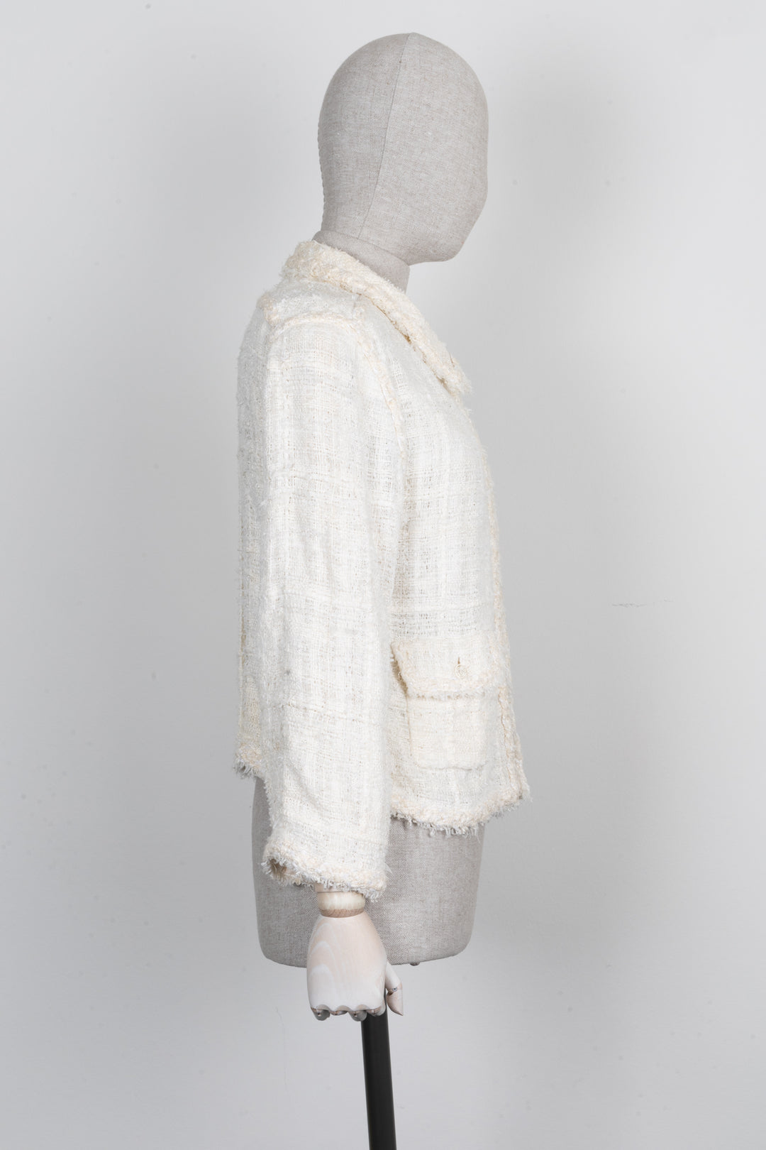 CHANEL 2007 Cruise Tweed Jacket Ivory