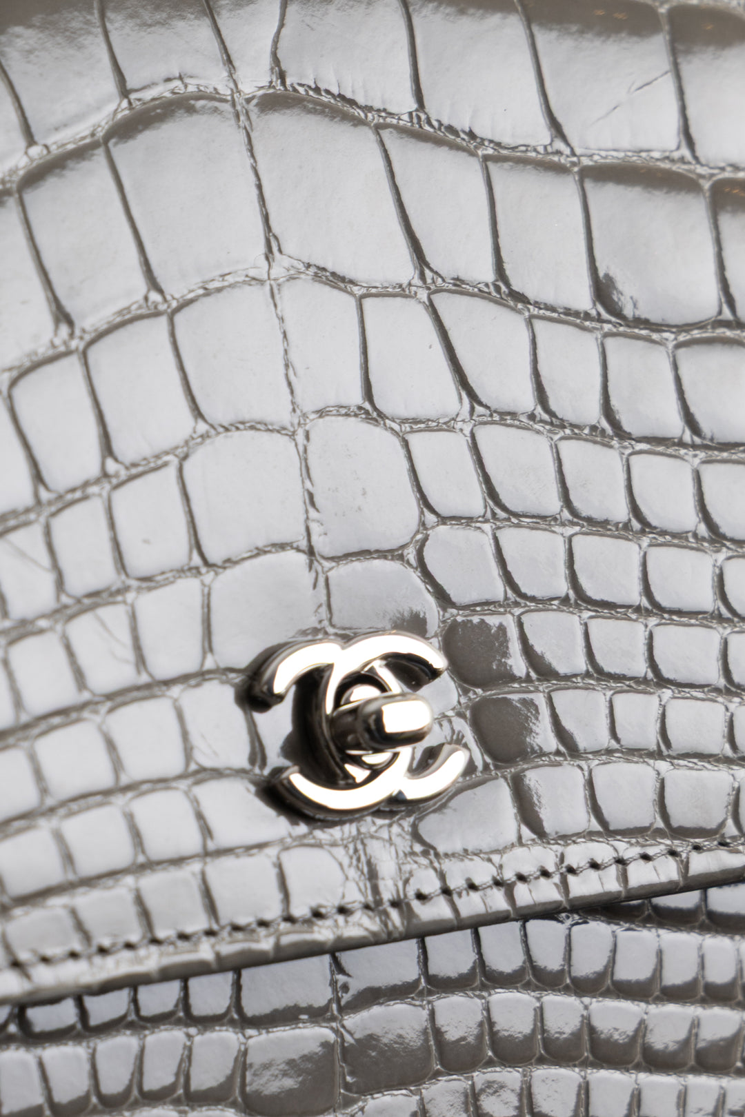 CHANEL WOC Alligator Grey