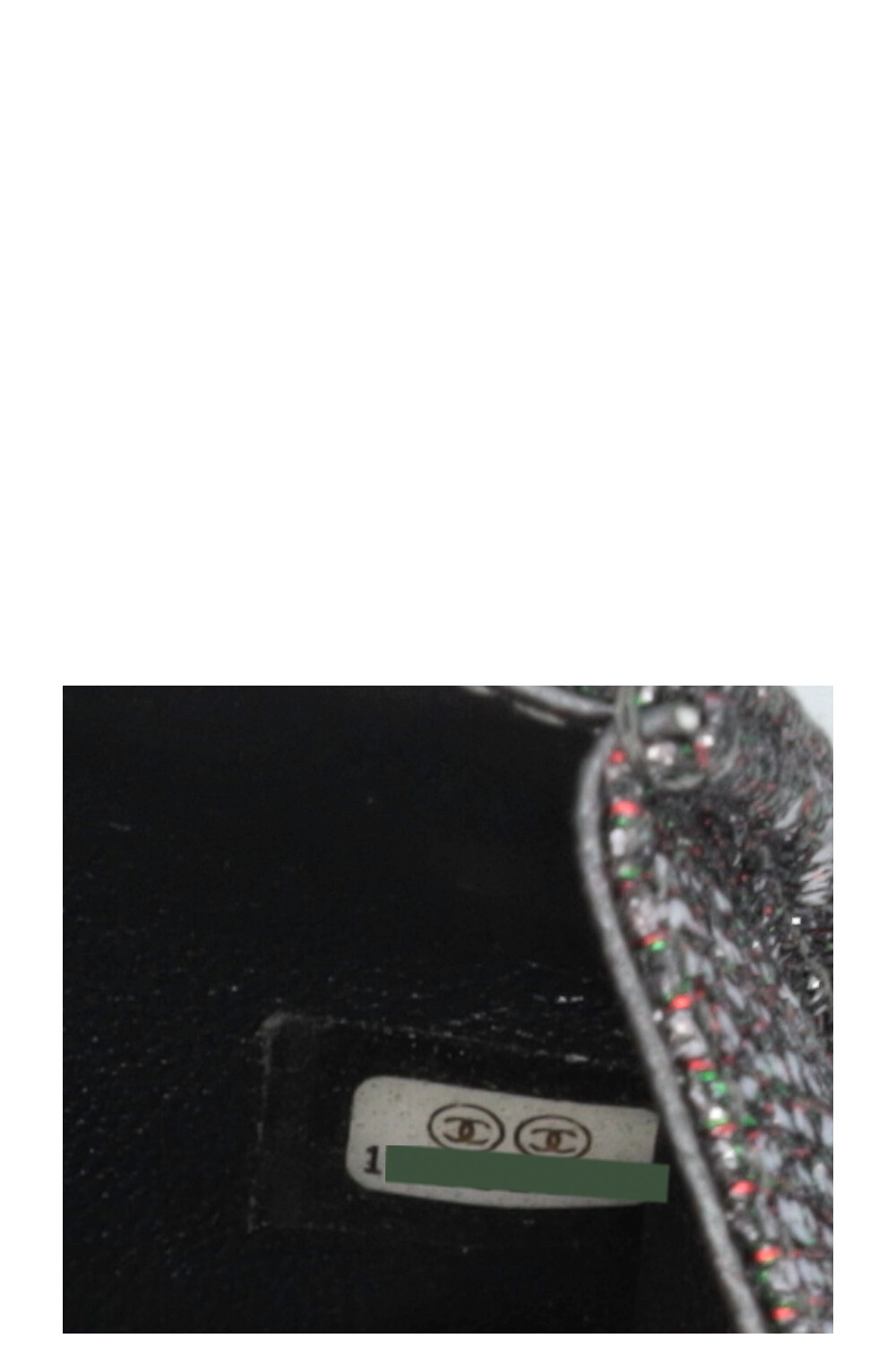 CHANEL 2.55 Reissue Bag Glitter Silver