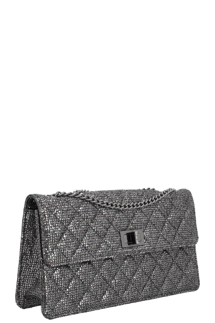 CHANEL 2.55 Reissue Bag Glitter Silver