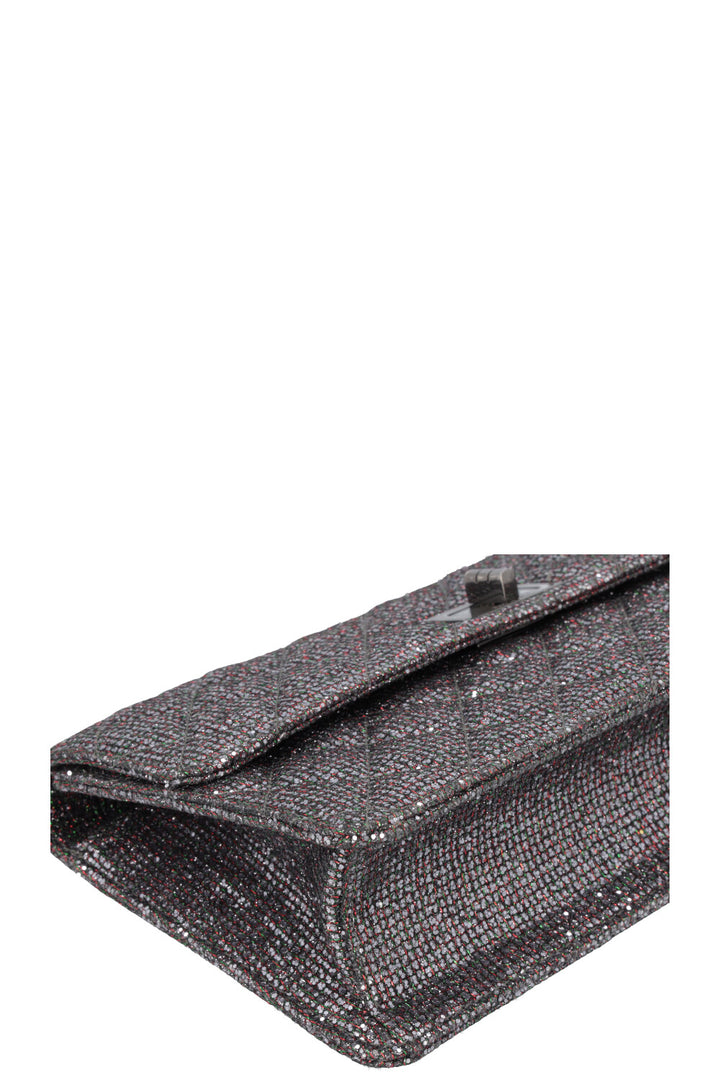 CHANEL 2.55 Reissue Bag Glitter Silver