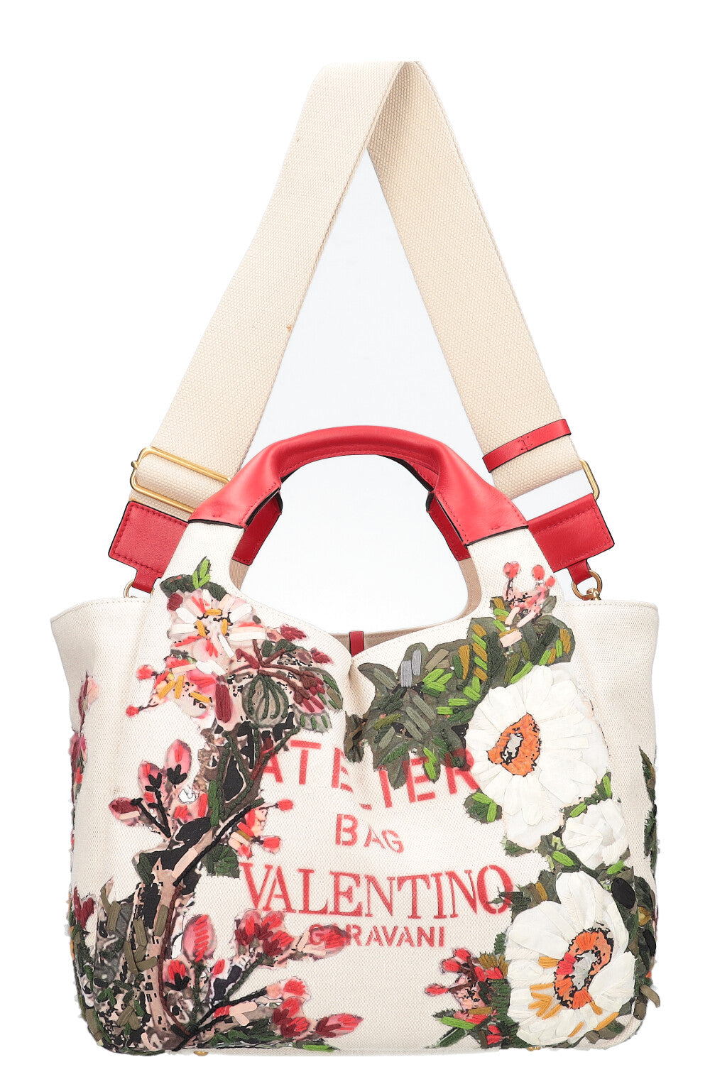 VALENTINO ATELIER BAG ショルダーバッグ VALENTINO Atelier Bag Embroidered Canvas Beige – REAWAKE