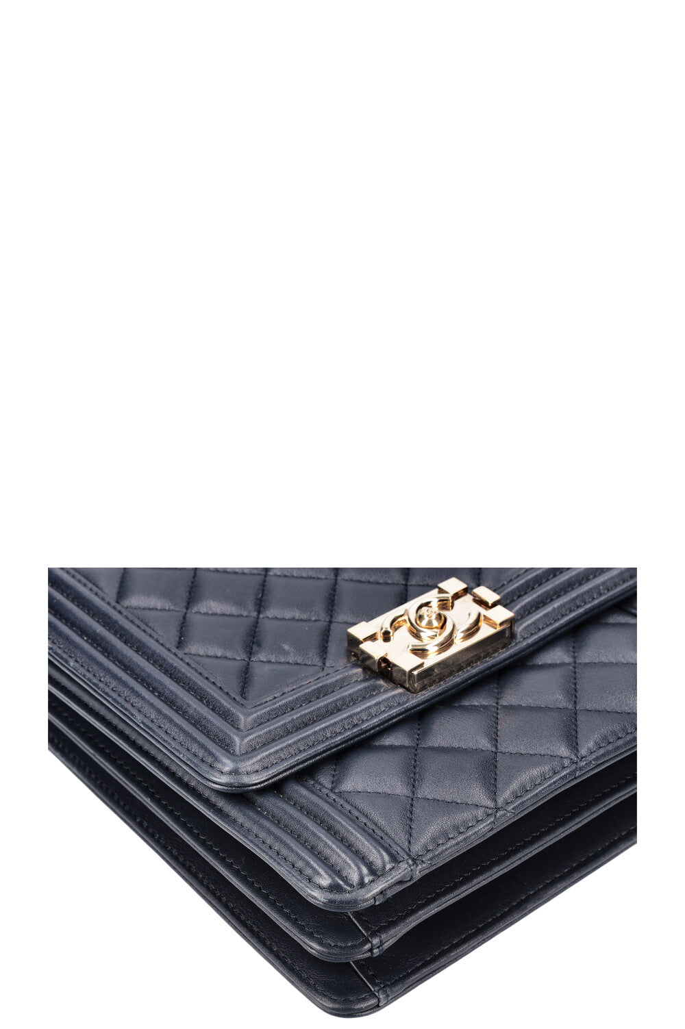 CHANEL North South Boy Flap Bag Blue