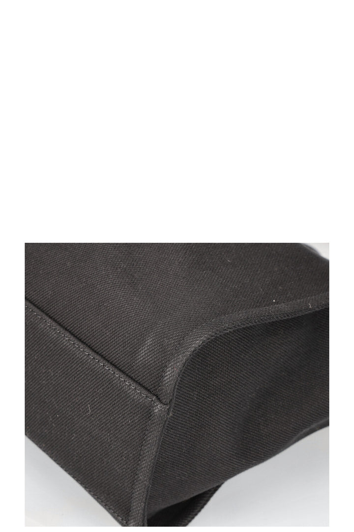 CHANEL Large Deauville Tote Pearl Embellished Black