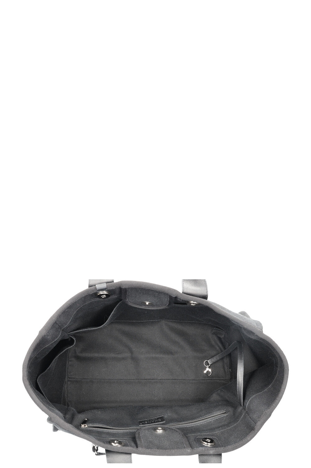 CHANEL Large Deauville Tote Pearl Embellished Black