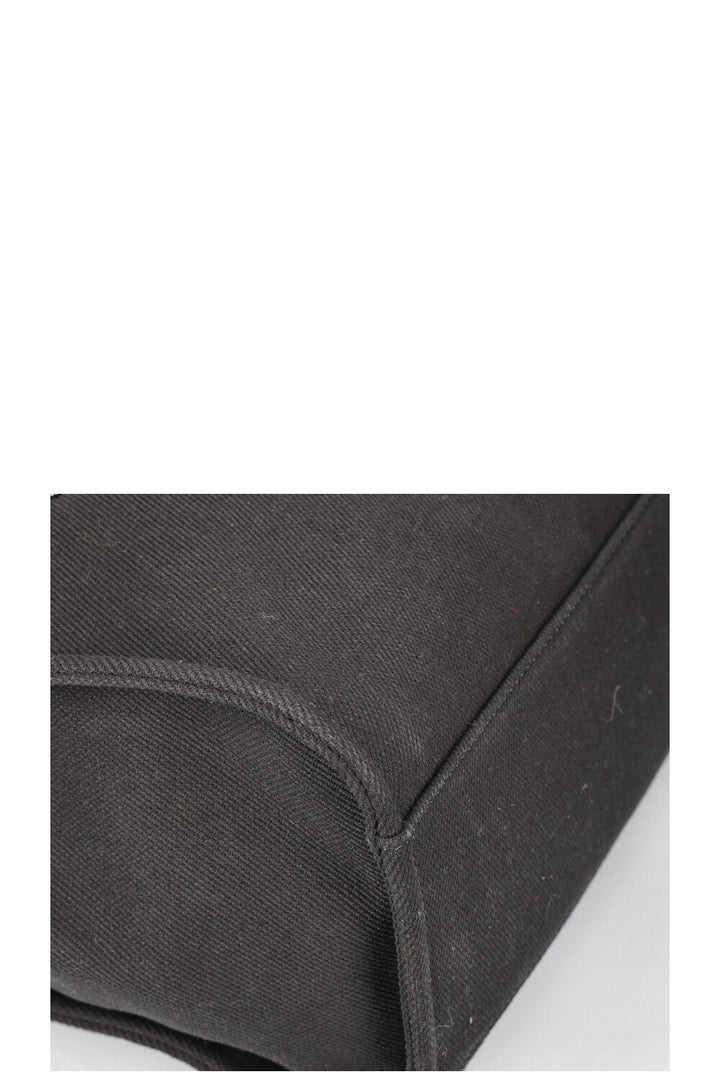 CHANEL Large Deauville Tote Pearl Embellished Black