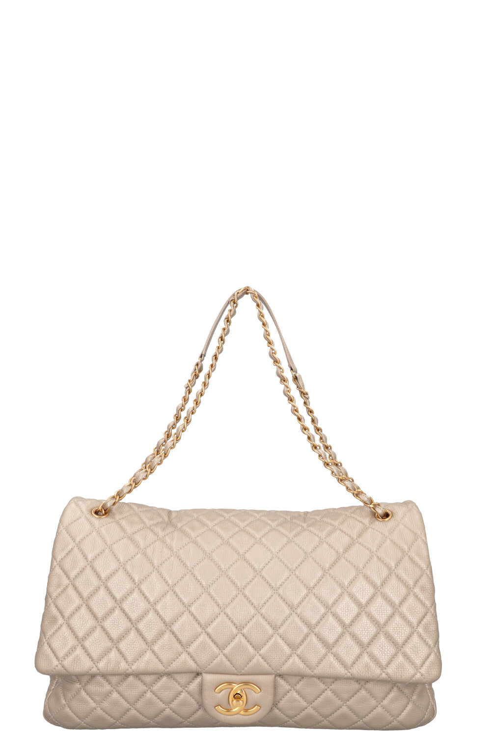 CHANEL XXL Airline Classic Flap Bag Gold