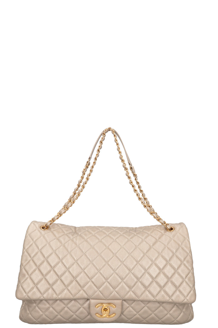 CHANEL XXL Airline Classic Flap Bag Gold