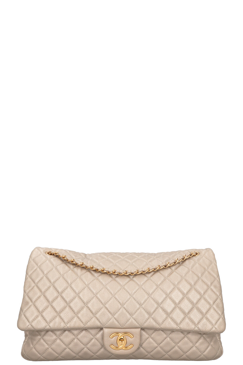 CHANEL XXL Airline Classic Flap Bag Gold