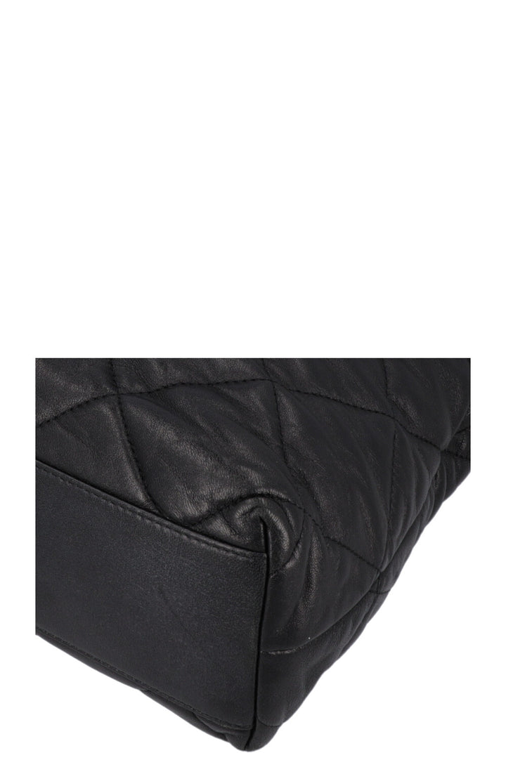 CHANEL 2019 Quilted Drawstring Tote Bag Black