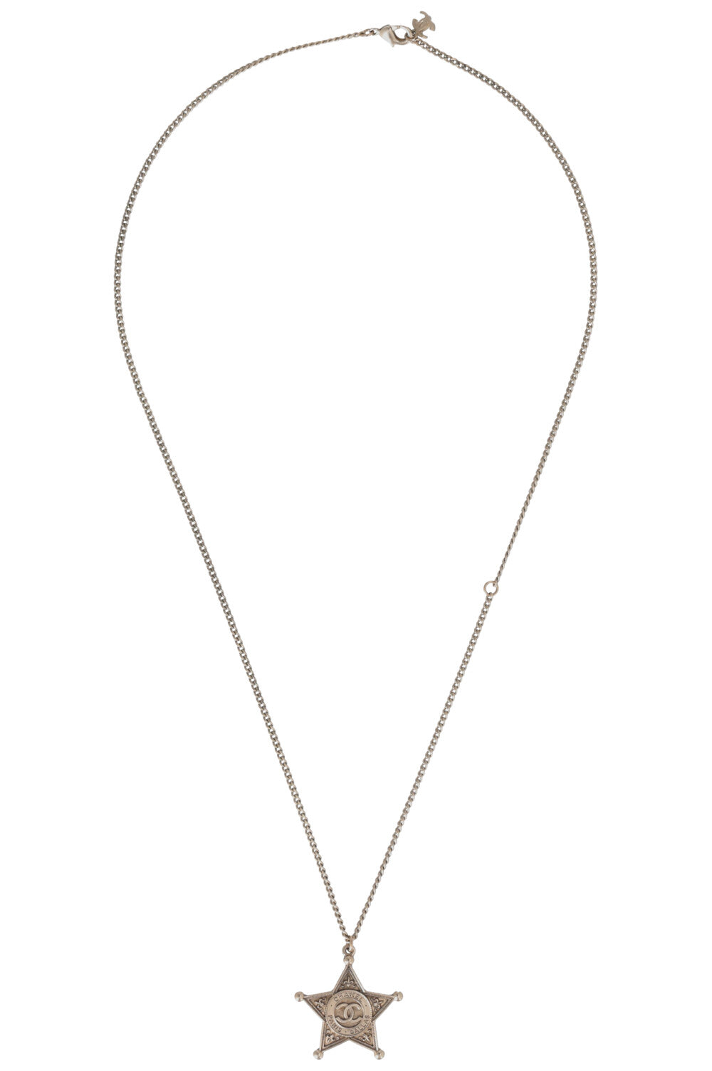 CHANEL 2014 Paris Dallas Star Necklace Champagne